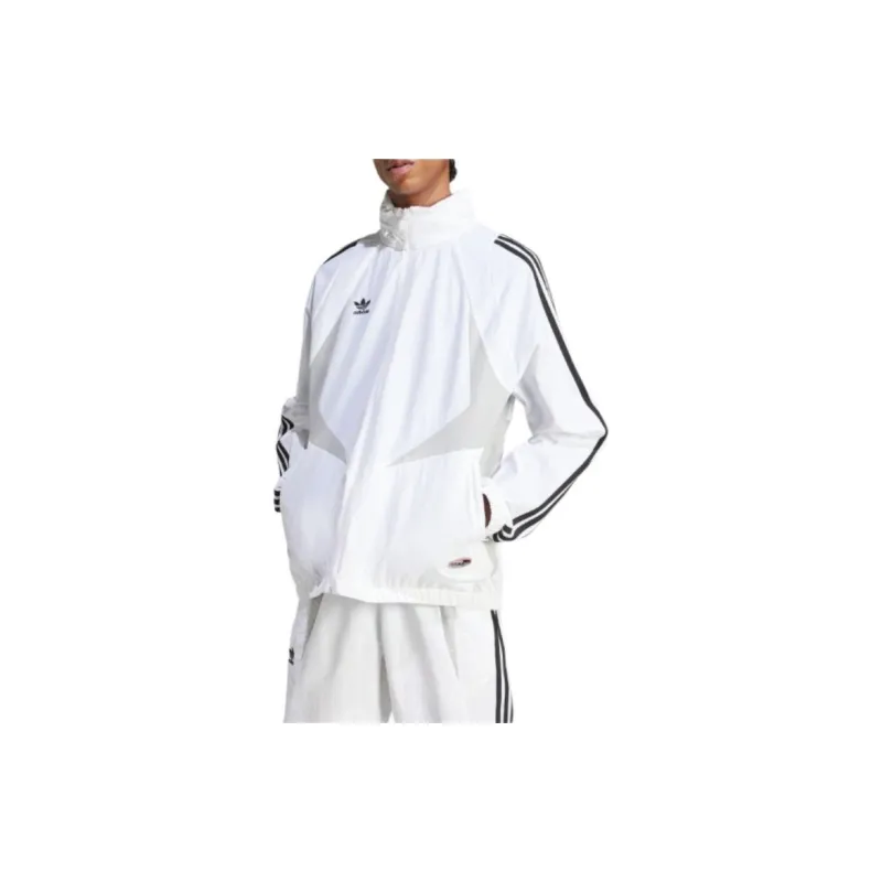 Adidas Originals Retro Sports Stand Collar Jackets Men's White-1