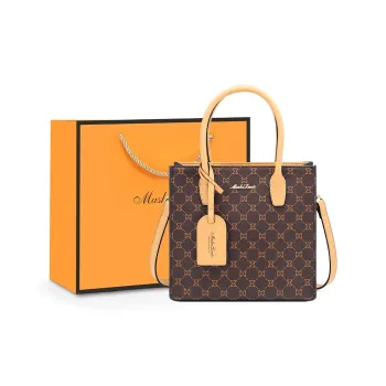 MashaLanti PVC And Synthetic Leather Shoulder Bag Crossbody Bag Handbag Regular Women's Dark Brown & Apricot