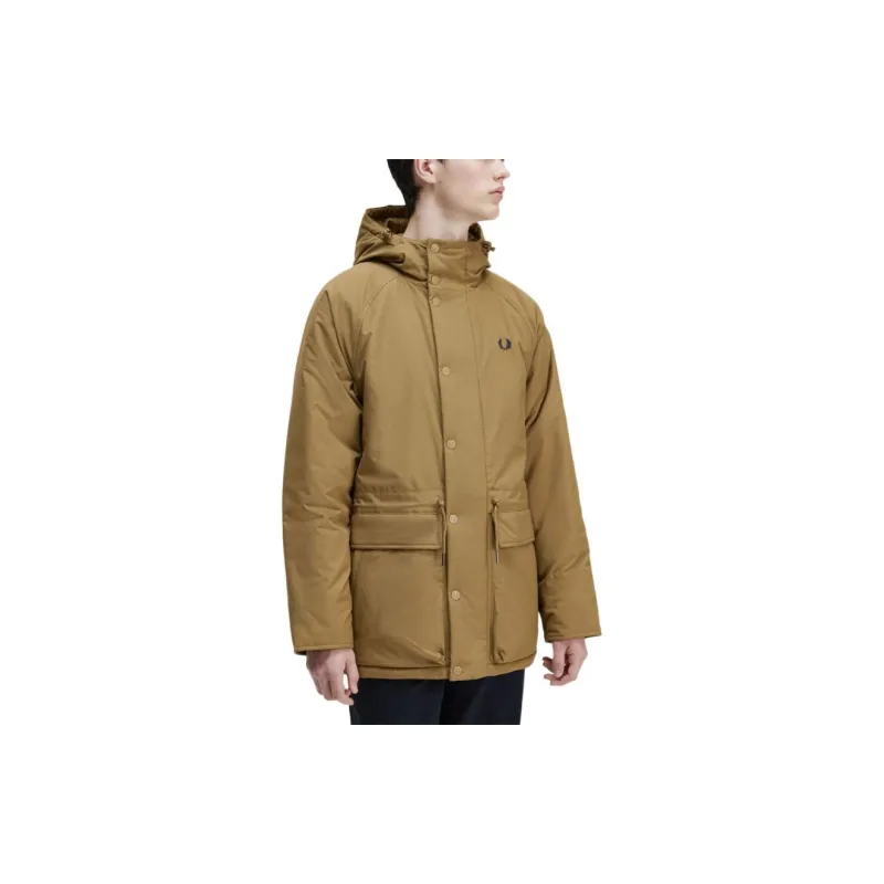 FRED PERRY Padded Zip Through Jacket Jackets & Coats Men's Khaki-5