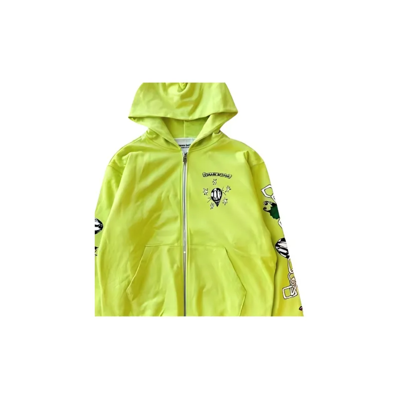 Chrome Hearts Sweatshirts Unisex Neon Green-3