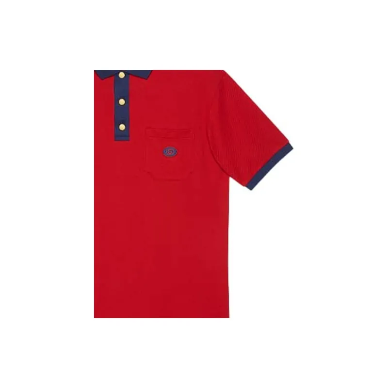 GUCCI Polo Shirts Men Red-5