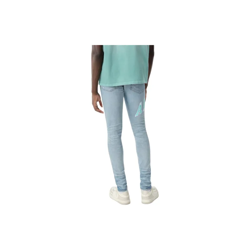 AMIRI Varsity Logo Skinny Jeans-2