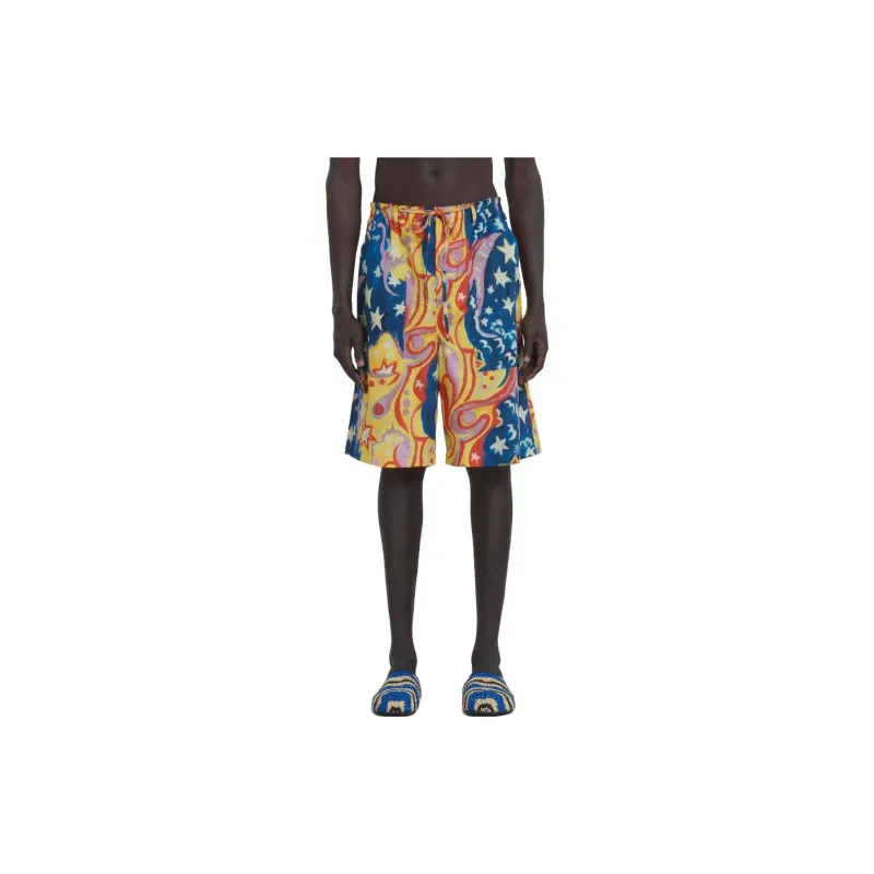 MARNI X No Vacancy Inn Poplin Shorts-1