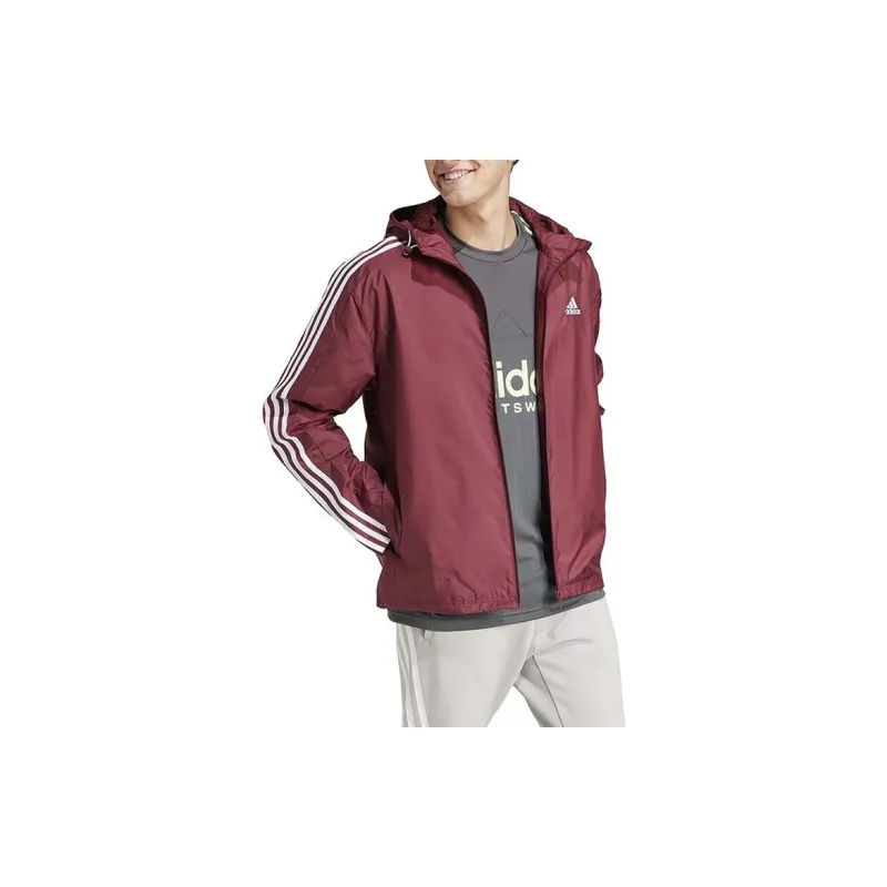 Adidas Essential3 Stripes Jackets Coats Men's Deep Red-1