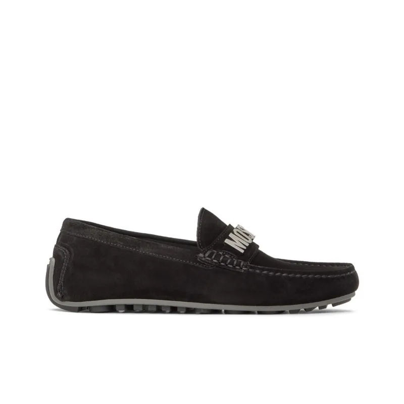 MOSCHINO Logo Lettering Slip On Moccasins-1