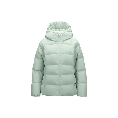 Skechers Basic Sports Series Down Jacket Women's Aqua Green Gray