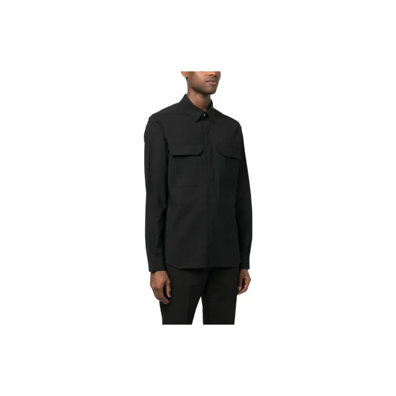 RICK OWENS Concealed front Shirt Jacket-3