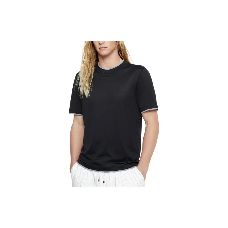 Brunello Cucinelli SS23 T Shirt Men's Black-2