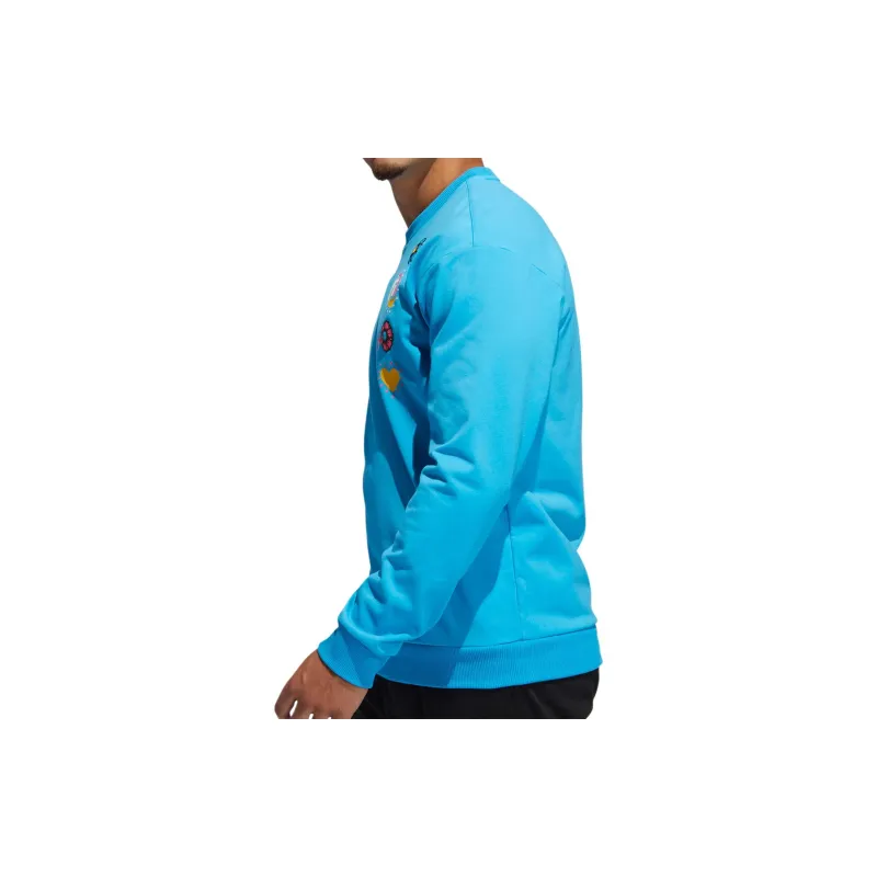 Adidas Sweatshirts Men Blue-5