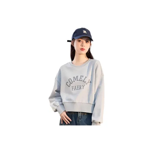 Tonlion Sweatshirts Women's Light Heather Gray