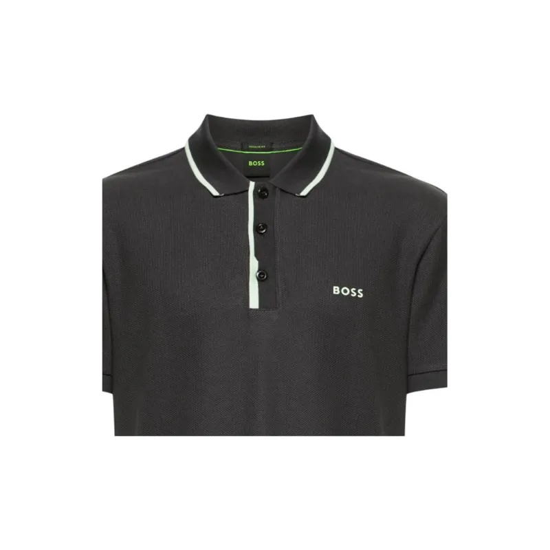 Boss Logo appliqué Cotton Polo Shirt-3