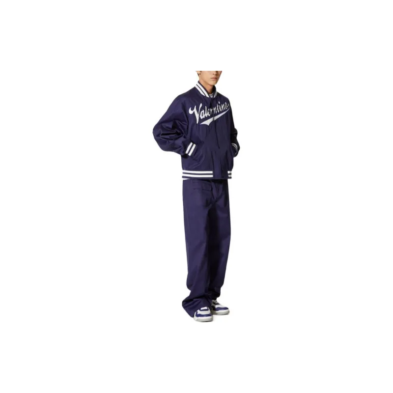 Valentino Logo Patch Varsity Bomber Jacket-3