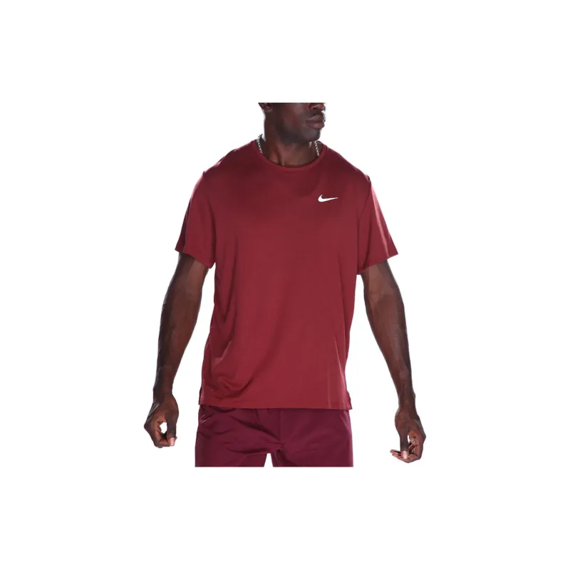 Nike MILER T Shirts Men Burgundy-5