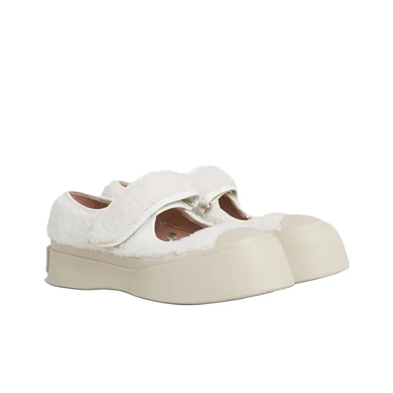 MARNI Pablo Platform Stylish Skateboarding Shoes Women's White Year Of The Rabbit Limited-2