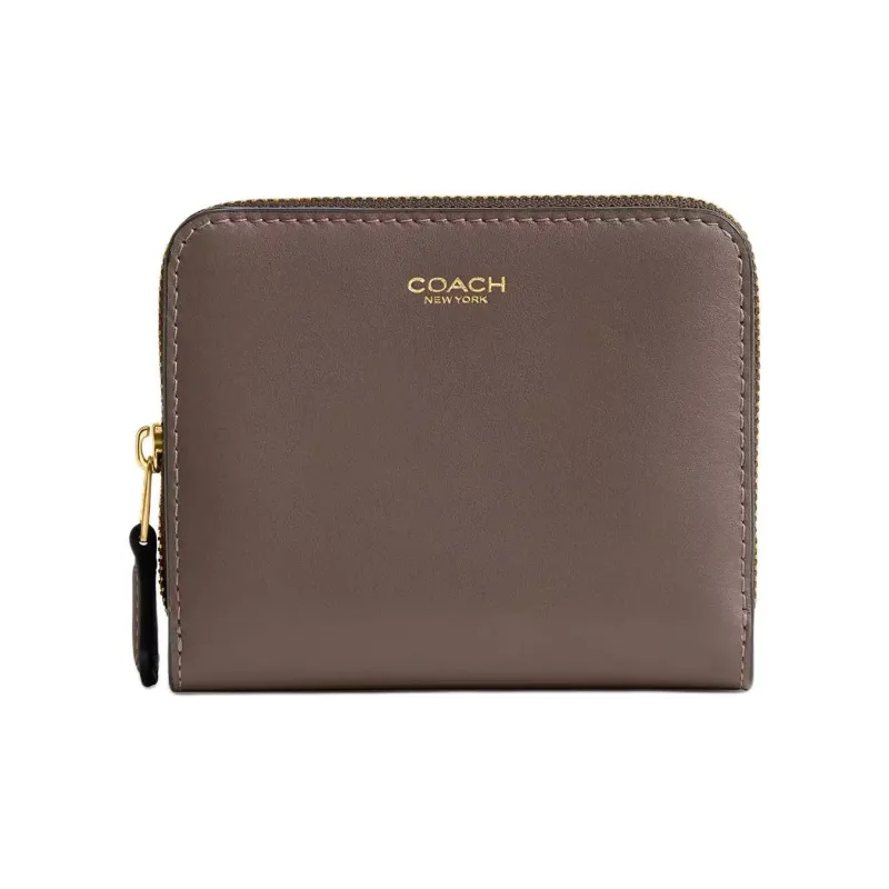 COACH Delicate Calfskin Wallet Women's Light Brown-0