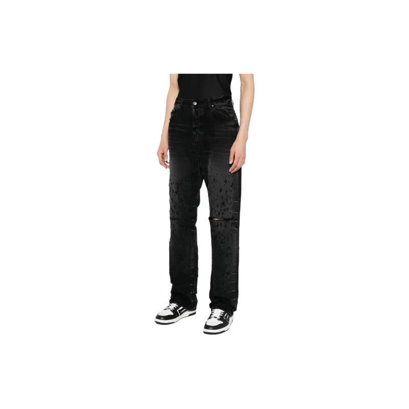AMIRI Shotgun Distressed Straight Jeans-3