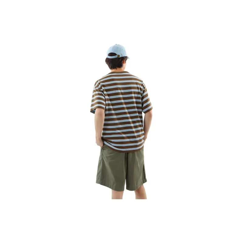 Champion Drop Shoulder Sleeve T-Shirt Men's Brown-1