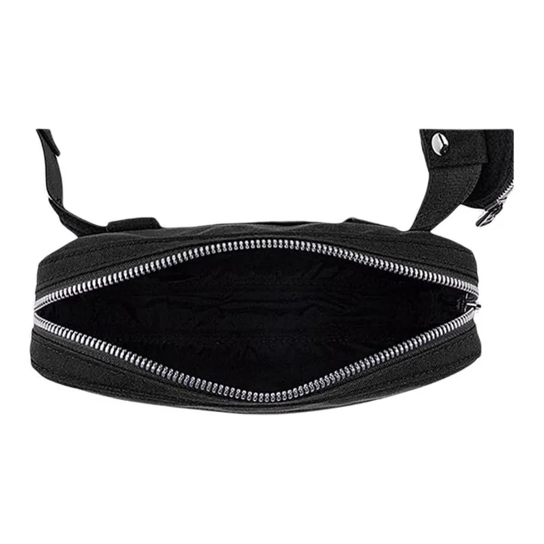 LACOSTE Fabric One Shoulder Crossbody Fanny Pack Regular Unisex Black-2