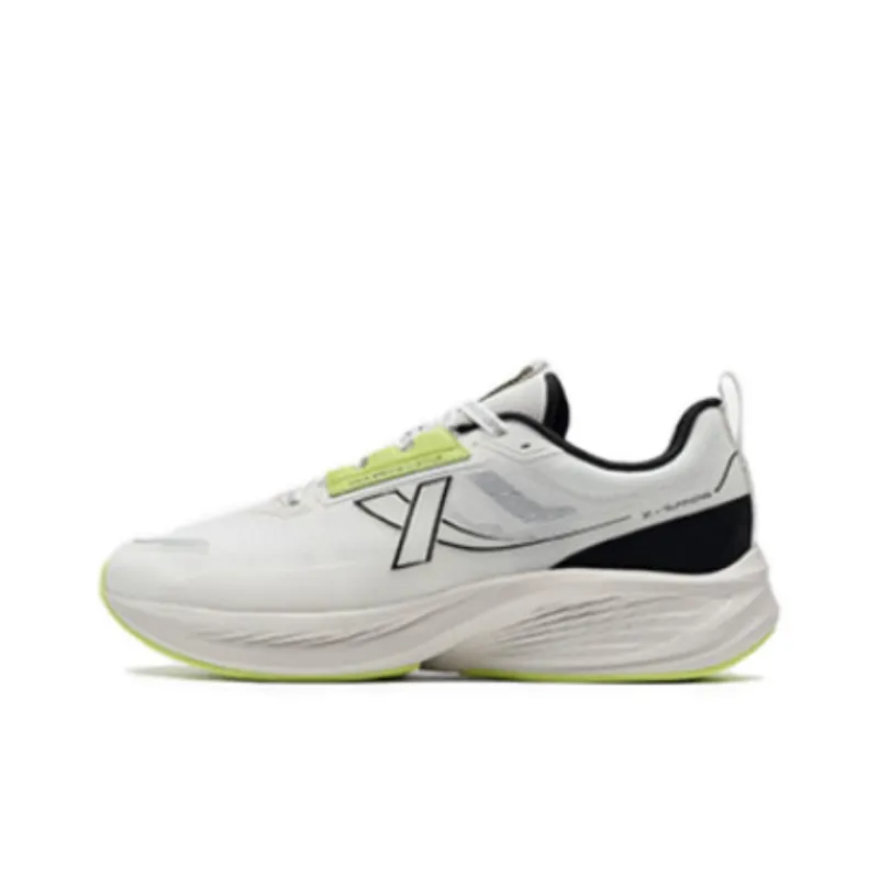 XTEP Anti Slip Wear Resistant Low Top Casual Running Shoes Men's White Green-0