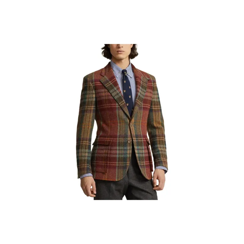 Polo Ralph Lauren The Rl67 Plaid Wool Tweed Jacket Jackets & Coats Men's Multicolor-1