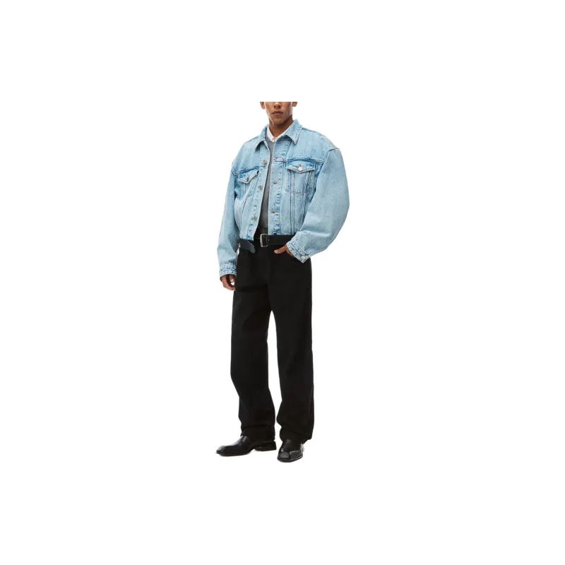 Alexander Wang SS24 Denim Jacket Men's Light Blue-1