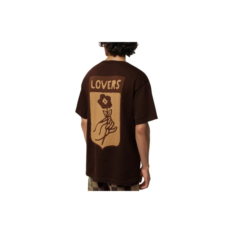 LOUIS VUITTON Short Sleeved Cotton Intarsia Crewneck-5
