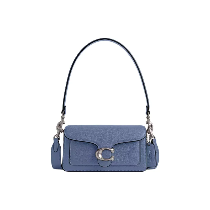 COACH Tabby Litchi Grain Leather Portable Crossbody Bag, Shoulder Bag Small Size Women's Dusty Blue-0