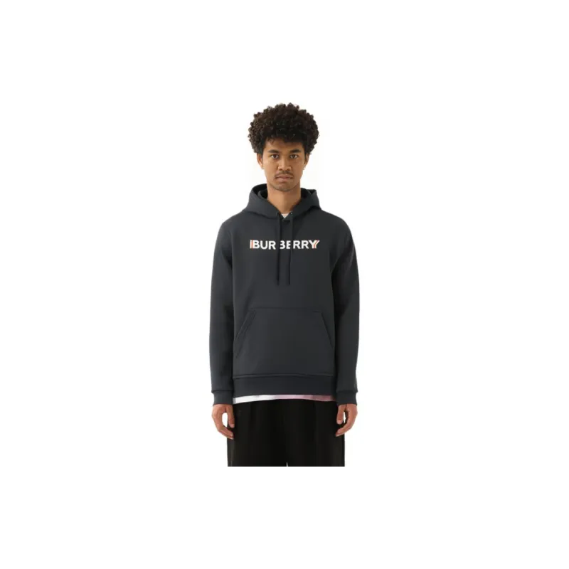 Burberry Logo Print Cotton Hoodie-6