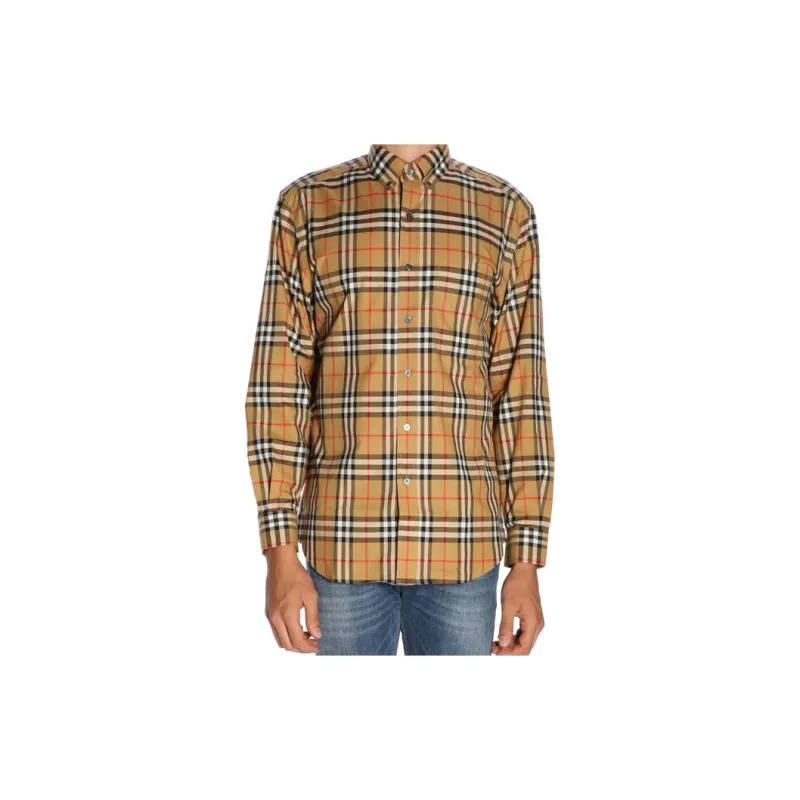Burberry Shirts Men Camel-2