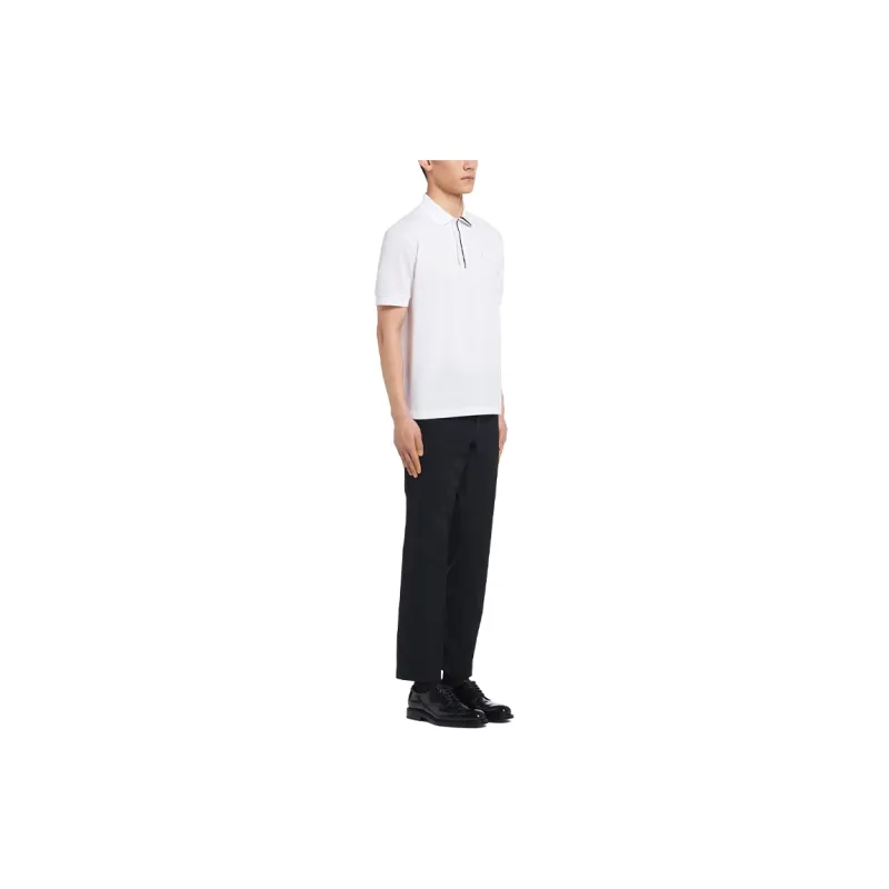 PRADA Polo Shirts Men White-3