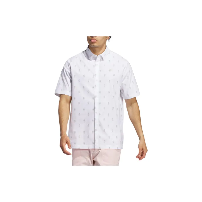 Adidas Free Shipping With AdiClub Go to Resort Button Down Polo Shirt-2