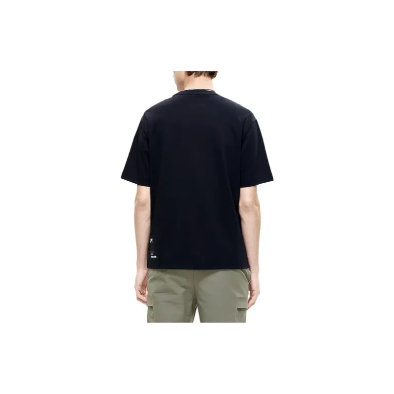 FILA Drop Shoulder Sleeve T Shirt Men's Black-3