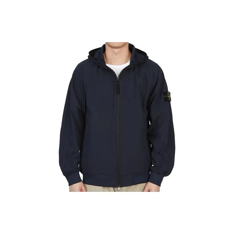 STONE ISLAND Logo Patch Zip Up Hooded Jacket-5