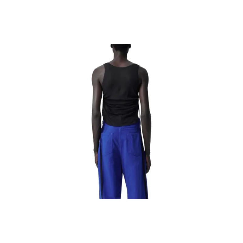 Ann Demeulemeester Boris Ruched Tank Top Tank Top Men's Black-2