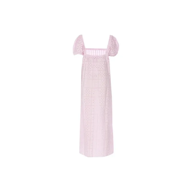 GANNI Broderie Anglaise Midi Dress-1