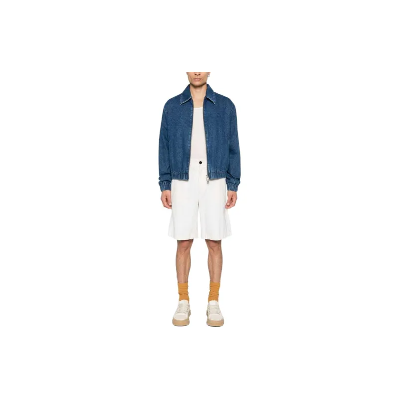 AMIPARIS Paris Ami De Coeur Zipped Denim Jacket-1