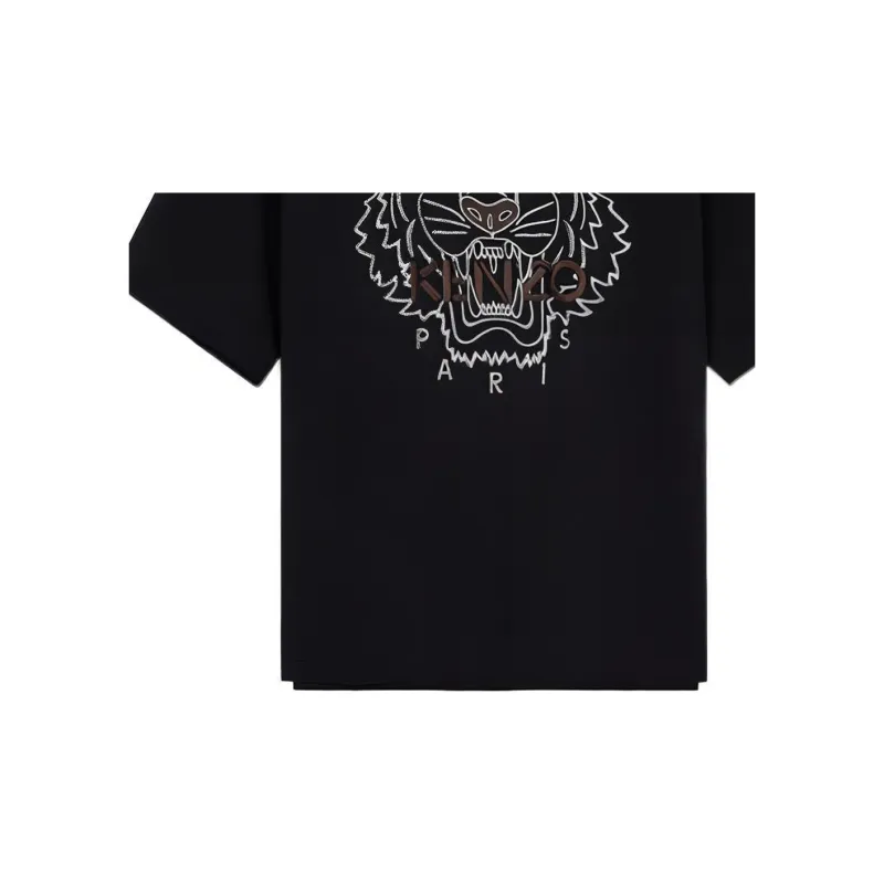 KENZO Classic Tiger Head T Shirts Men Black-4