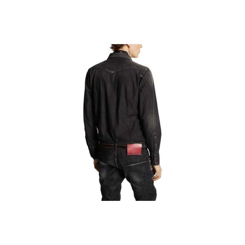 Dsquared2 Distressed Denim Shirt-4