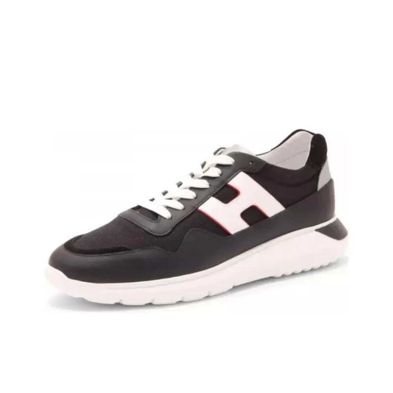 HOGAN Interactive³ Abrasion Resistant Low Top Sports Casual Shoes Men's Black-4