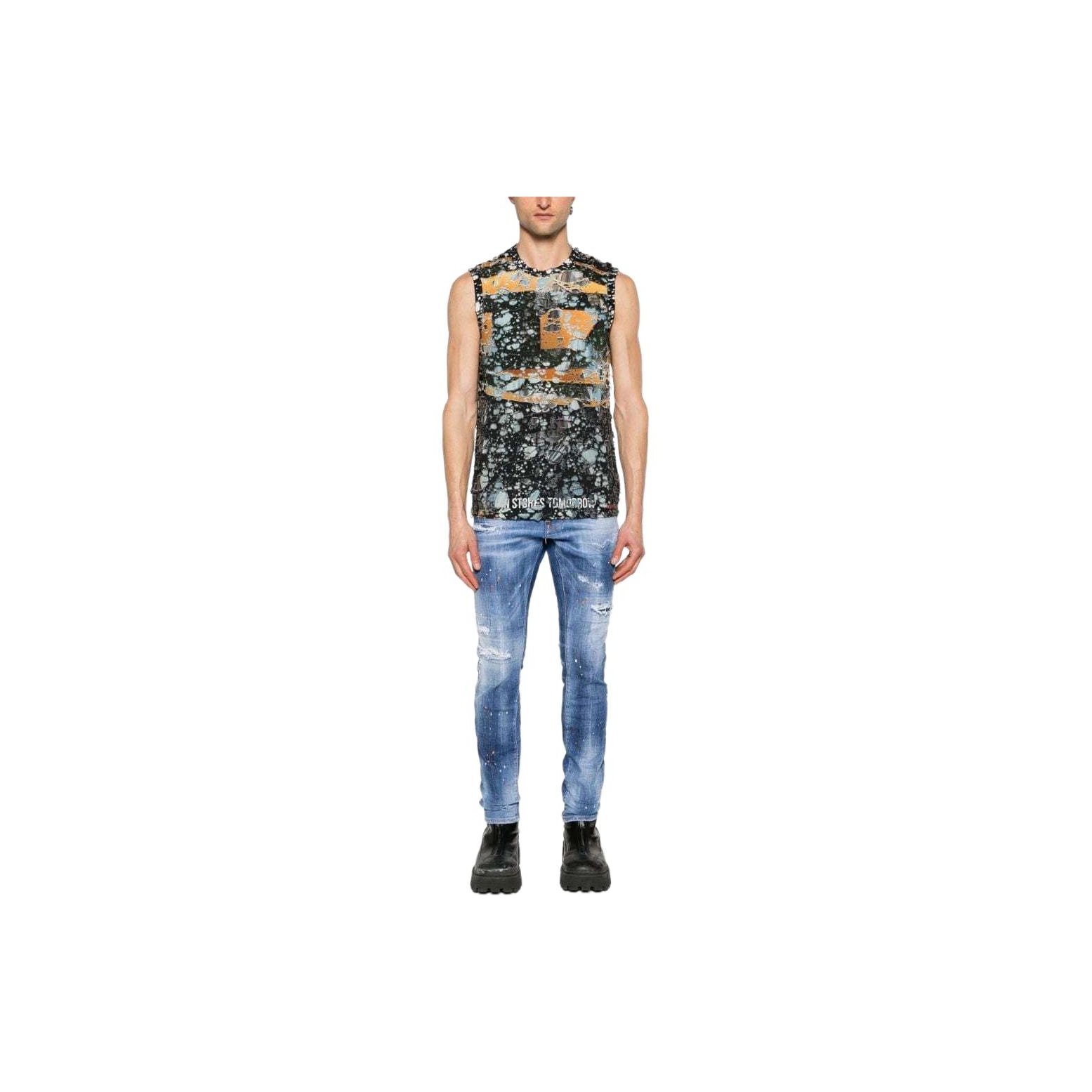 DSQUARED 2 Cool Guy Distressed Skinny-Cut Jeans 48 - POIZON