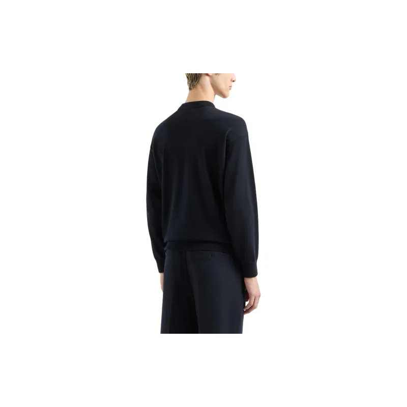 EMPORIO ARMANI Virgin Wool Jumper With Oversized Colour block Stripes-2