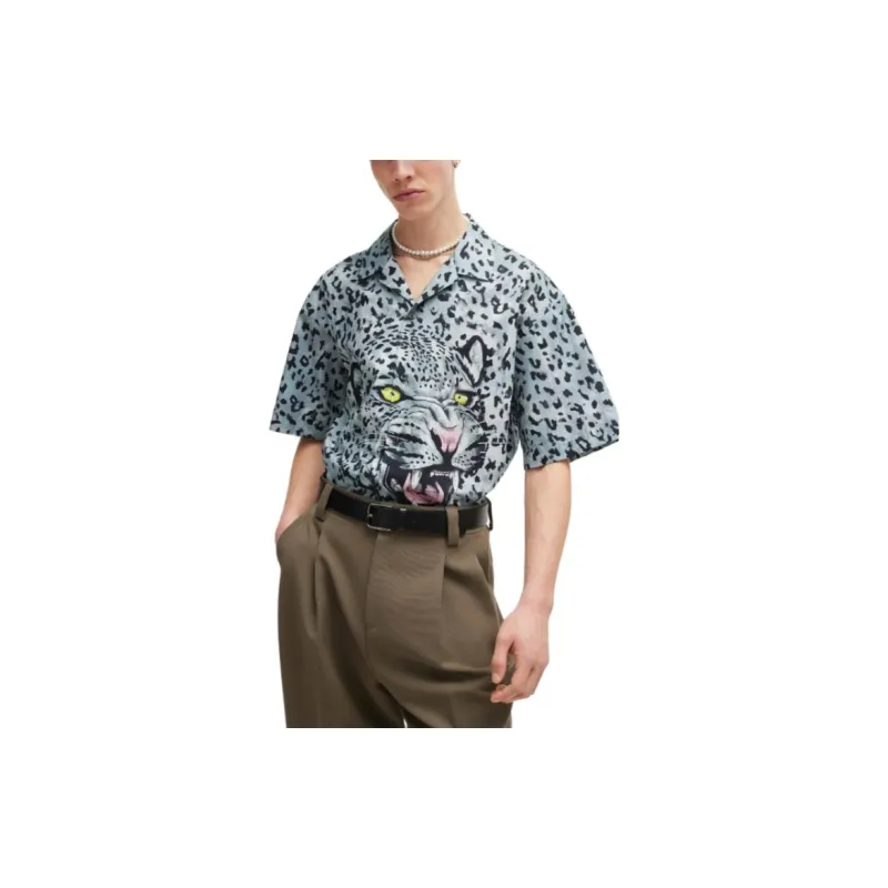 HUGO BOSS Animal print Short sleeve Shirt-2
