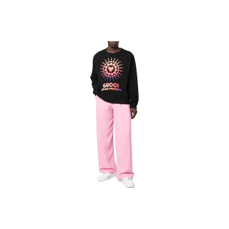 GUCCI Logo Printed Crewneck Sweatshirt-1