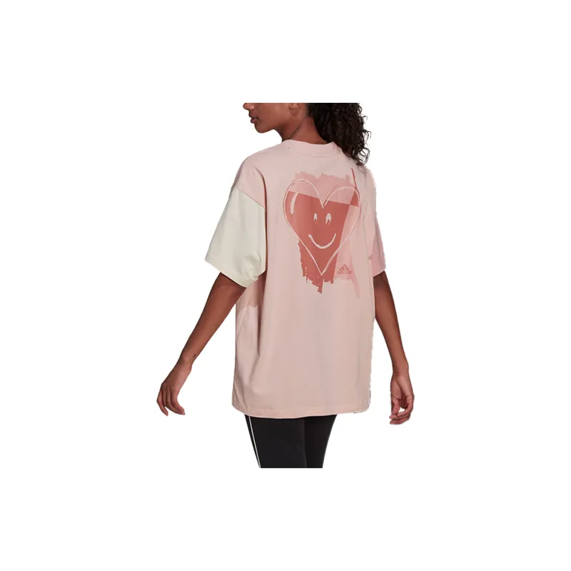 Adidas T Shirts Unisex Pink-5