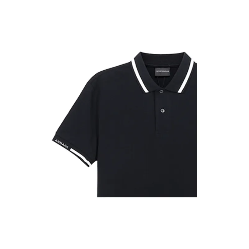 EMPORIO ARMANI Polo Shirt Men's Blue Black-5