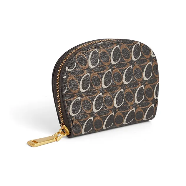 JACD PU Card Holder, Coin Purse Mini Unisex Wasteland/Brown/White-1