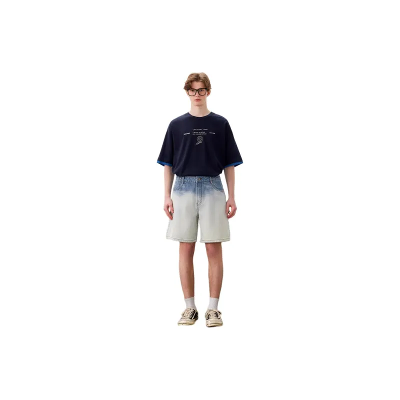Bosieagender Denim Shorts Unisex Milk White-1