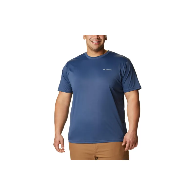 Columbia Hike T Shirt Men's Deep Mountain Blue-3