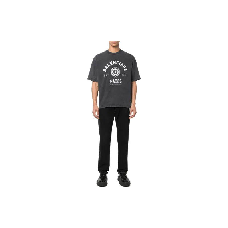 Balenciaga T Shirts Unisex Gray-3