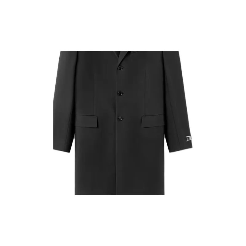 VERSACE Button Up Tailored Long Coat-6